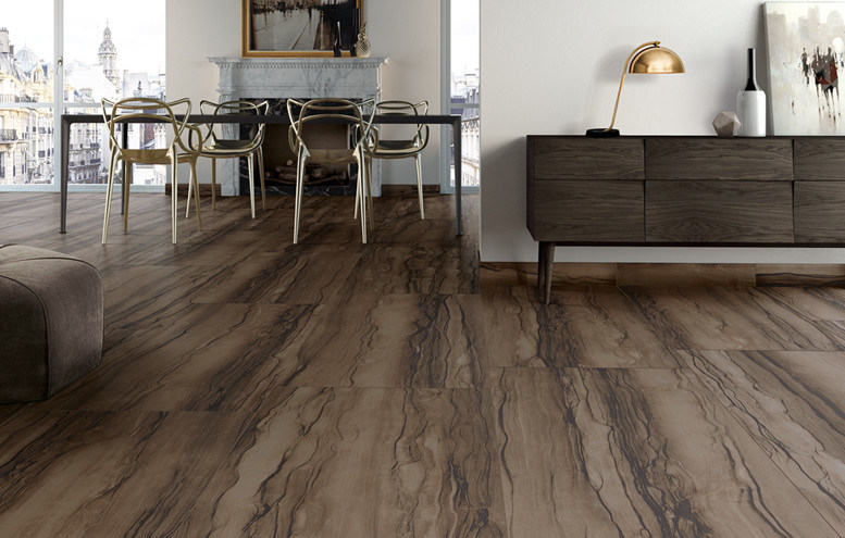 Anti - Slippery Vinyl Click System Flooring 100% Virgin Material Available